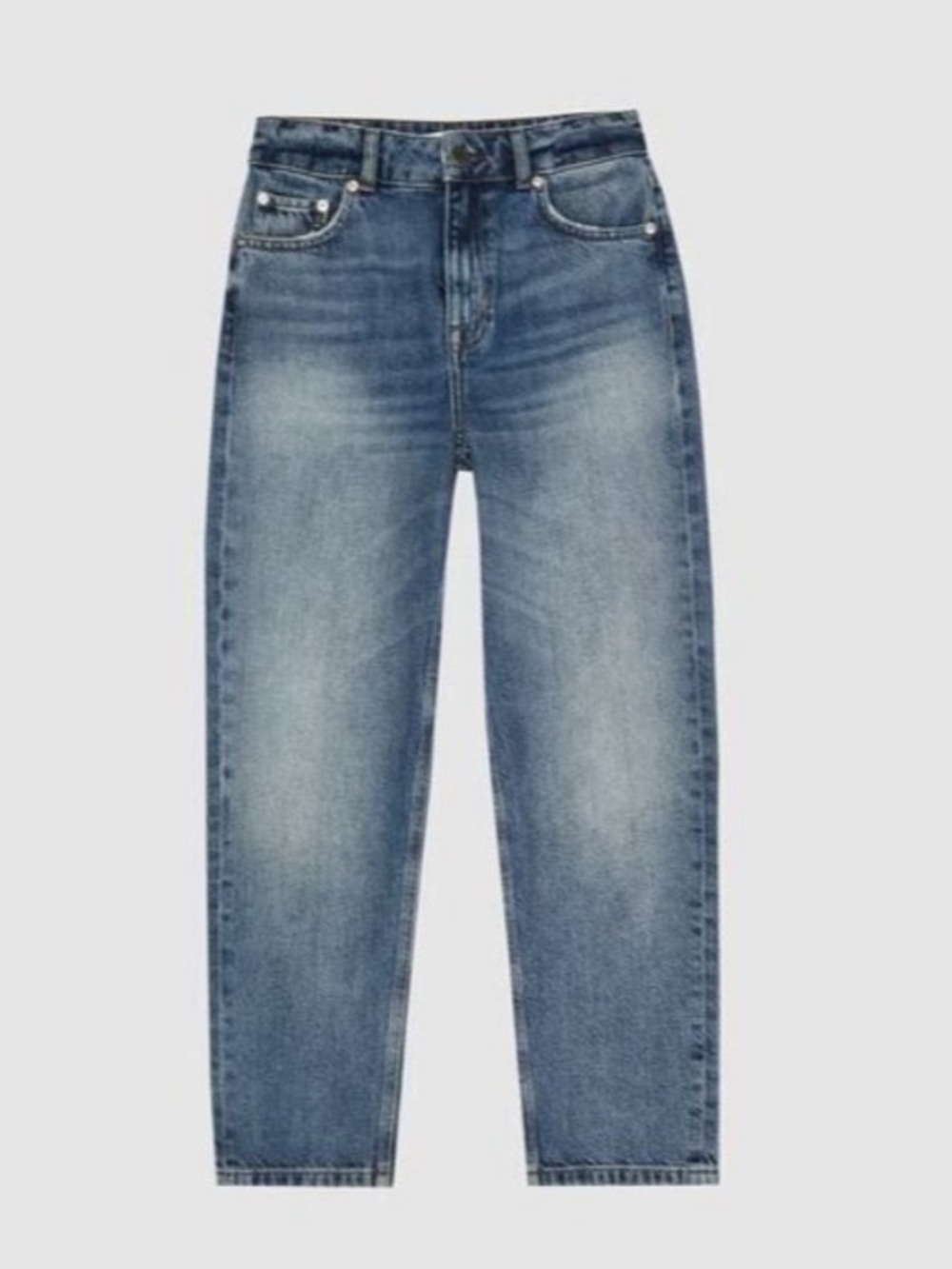 REISS Elle High Rise Straight Leg Jeans 27 Women’s Blue Cropped Cotton